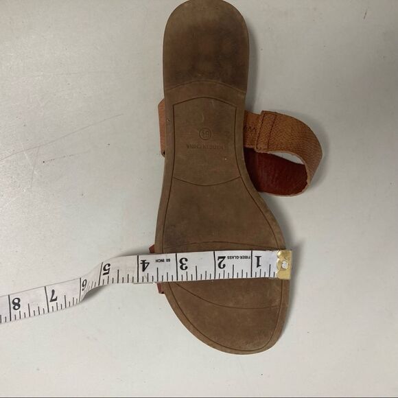 AMERICAN RAG, Slip on Brown Sandal, Size 6.5, Women’s, two straps, 1” heel - Picture 7 of 8